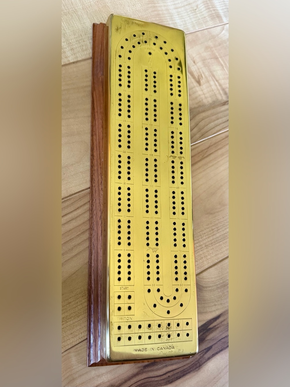 Vintage brass crib board